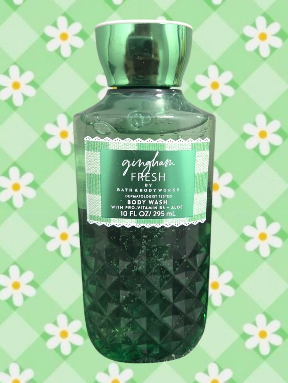 Bath & Body Works Ladie's Gingham Fresh Green Body Wash